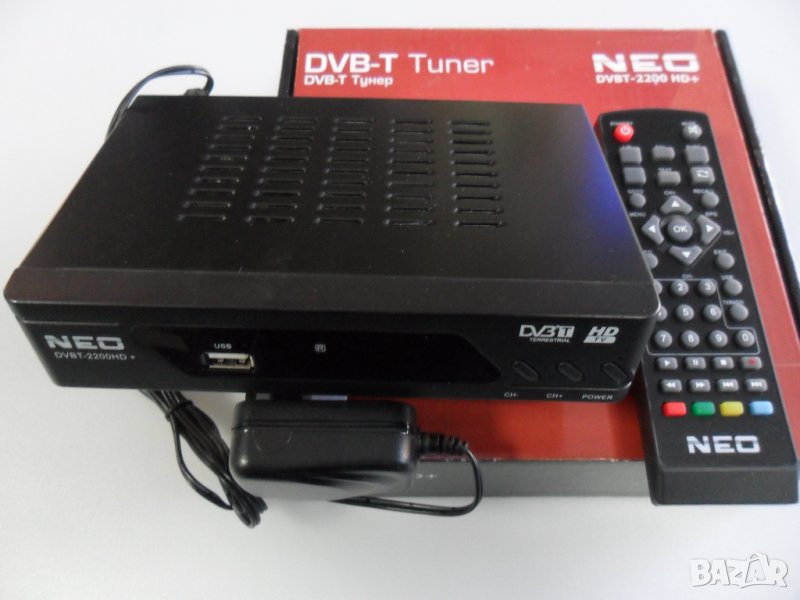  Цифров декодер,Приемник NEO DVB-T2200+ за ефирна цифрова телевизия, снимка 1