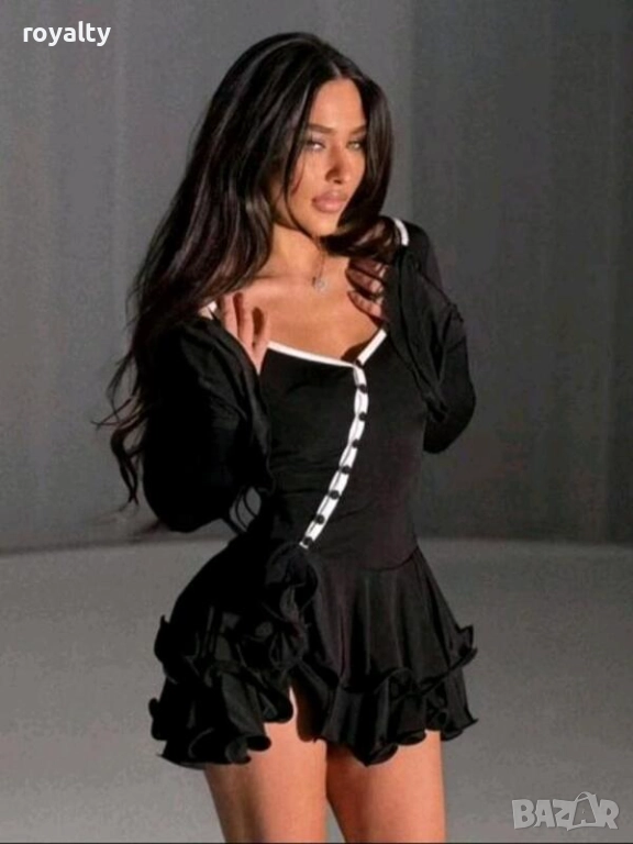 Черна къса секси рокля, снимка 1