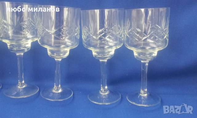 Кристали чаши за алкохол, високо столче, гравюра 6 бр, снимка 4 - Чаши - 39058358