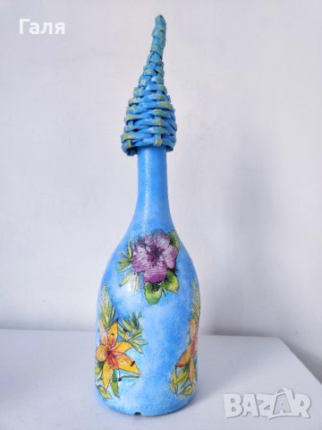 Декорирана бутилка 750 мл, снимка 4 - Декорация за дома - 40251029