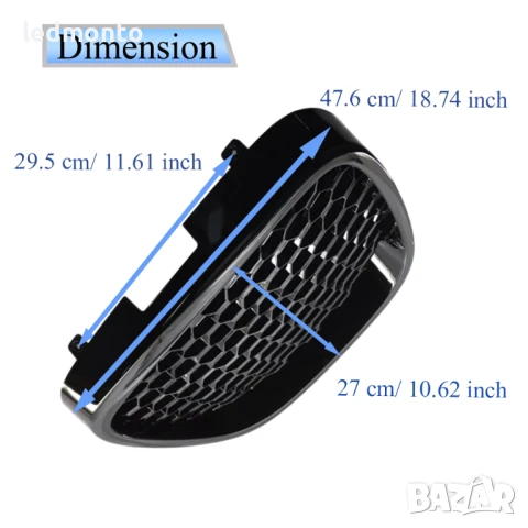 Предна Решетка Черен Гланц за Seat Leon MK2 1P1 2006–2009 – Спортен Дизайн, BPPPGR36, снимка 2 - Части - 50487765