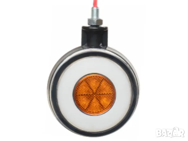LED габарит за огледало 12-24V червено-бял