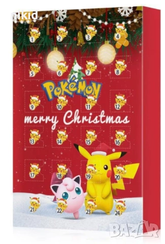 Pokemon Покемон Пикачу Адвент Advent календар детски малки фигурки играчки, снимка 4 - Фигурки - 52498703