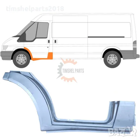 Праг с Вежда предна врата за Ford Transit 2000-2013 година. - Шофьорска Страна