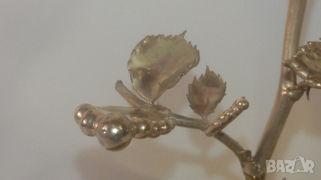 Метална златиста роза в стъклен купол, снимка 10 - Декорация за дома - 53371919