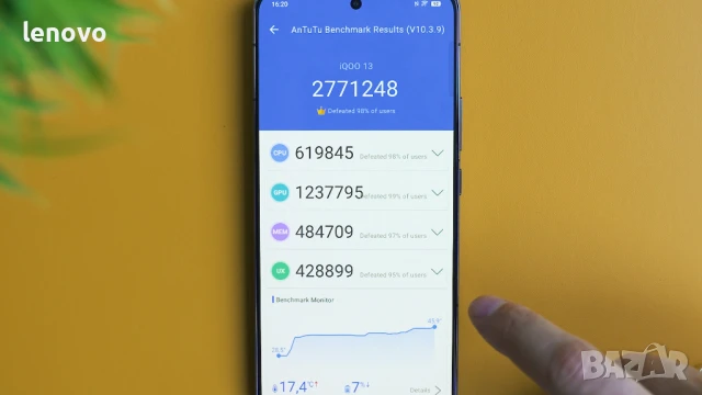 IQOO 13, сив, 16GB/512GB, международна версия, снимка 2 - Други - 50984588