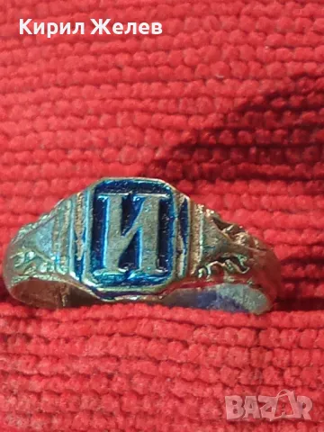 СТАРИНЕН САЧАНЕН ПРЪСТЕН с БУКВА МОНОГРАМ - И Ръчна ИЗРАБОТКА САЧАН За КОЛЕКЦИЯ 40371, снимка 11 - Антикварни и старинни предмети - 47163537