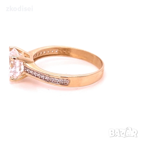 Златен дамски пръстен 2,72гр. размер:56 14кр. проба:585 модел:34468-5, снимка 3 - Пръстени - 52008876