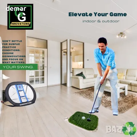 GGINNOVATIONS Тренировъчна постелка за голф 40x30 см Лека преносима, снимка 9 - Голф - 47991388