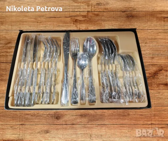 Комплект прибори за хранене в португалски стил 24 части, неръждаема стомана, снимка 3 - Прибори за хранене, готвене и сервиране - 47347341