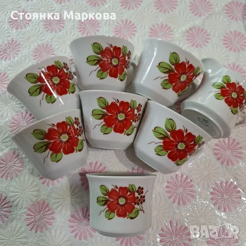 Баварски комплект за кафе с красиви цветя