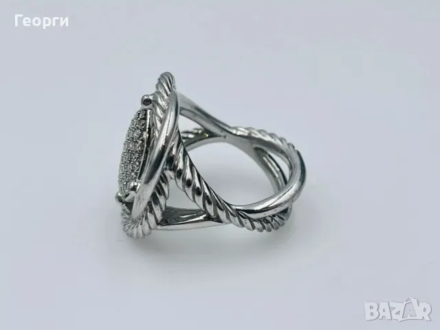 David Yurman оригинален пръстен с диаманти, снимка 2 - Пръстени - 50262916