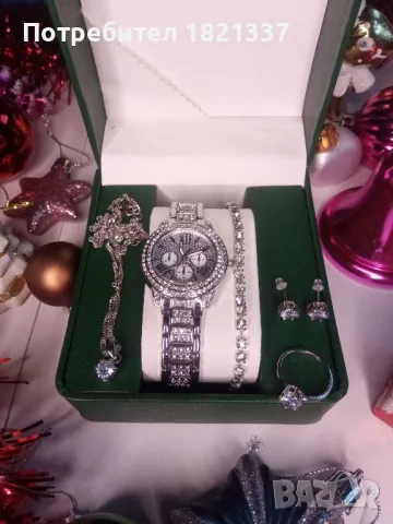 Дамски комплект часовник и бижута, снимка 6 - Бижутерийни комплекти - 48493092