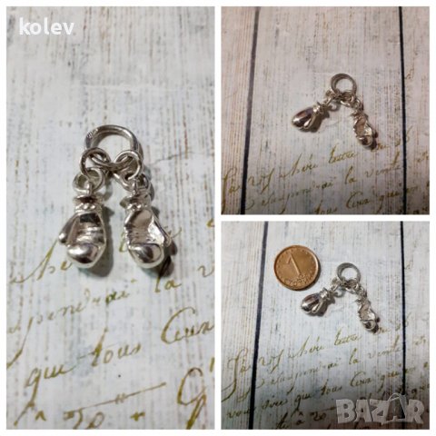 висулка сребърни боксови ръкавици