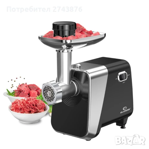 Месомелачка ЕК-406МТ,Всички видове месо,1,2 кг. в мин.,2000W,Функция -Връщане, Ножове от неръждаема , снимка 3 - Месомелачки - 51178999