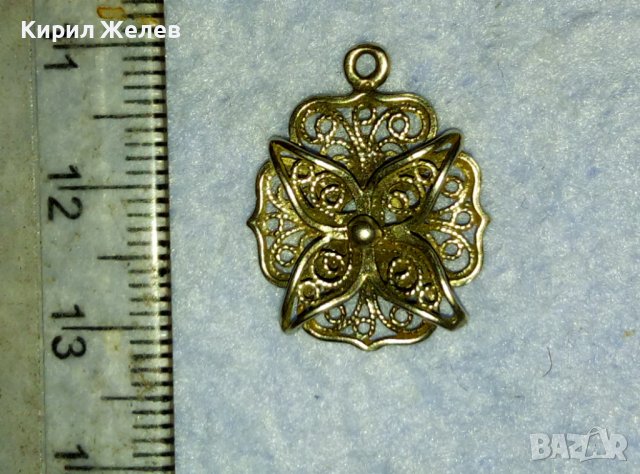 ВЕЛИКОЛЕПЕН ФЛОРАЛЕН ФИЛИГРАНЕН СРЕБЪРЕН РЕТРО МЕДАЛЬОН СРЕБРО 925 РЪЧНА МАЙСТОРСКА ИЗРАБОТКА 39972, снимка 4 - Антикварни и старинни предмети - 42466399