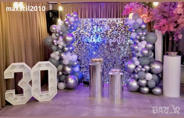 Блестяща стена от пайети в розово злато, снимка 5 - Декорация - 38993392