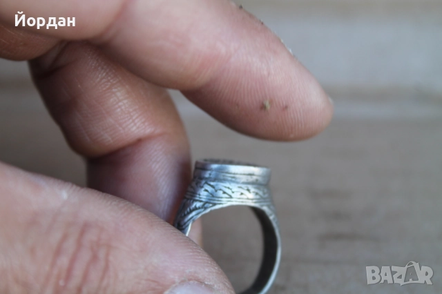 Сребърен Турски пръстен, снимка 8 - Антикварни и старинни предмети - 52367318