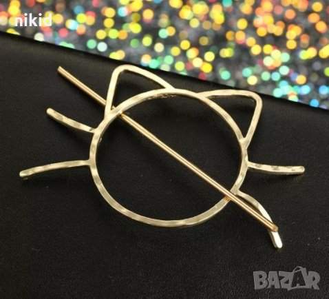 Коте шнола фиба с дупка за коса прическа кок, снимка 3 - Аксесоари за коса - 31263555