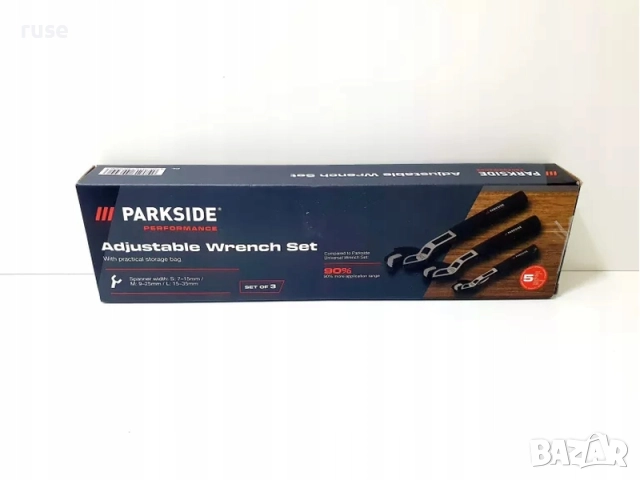 НОВИ! Комплект гаечни ключове регулируеми Parkside Performance, снимка 5 - Други инструменти - 51694398