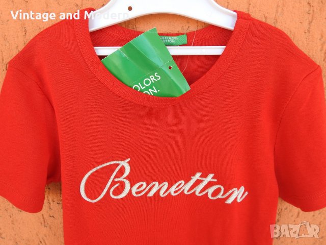 Benetton Нова детска тениска момиче 5/6 120 cm, снимка 2 - Детски тениски и потници - 34339238