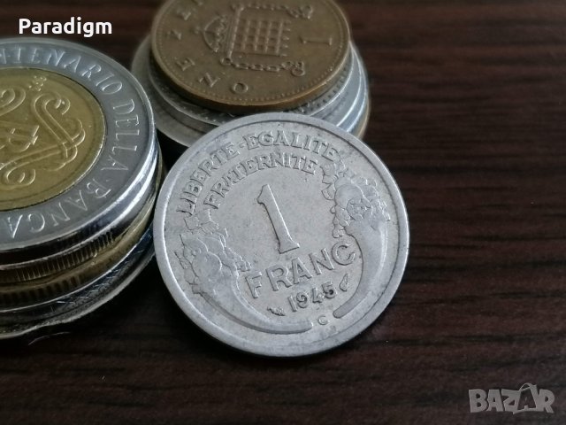 Mонета - Франция - 1 франк | 1945г.; серия C
