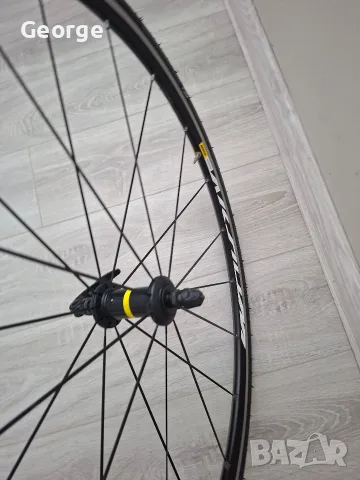 Предна шосейна капла Mavic Aksium, оборудвана с външна гума Schwalbe Durano Plus., снимка 7 - Части за велосипеди - 55787022