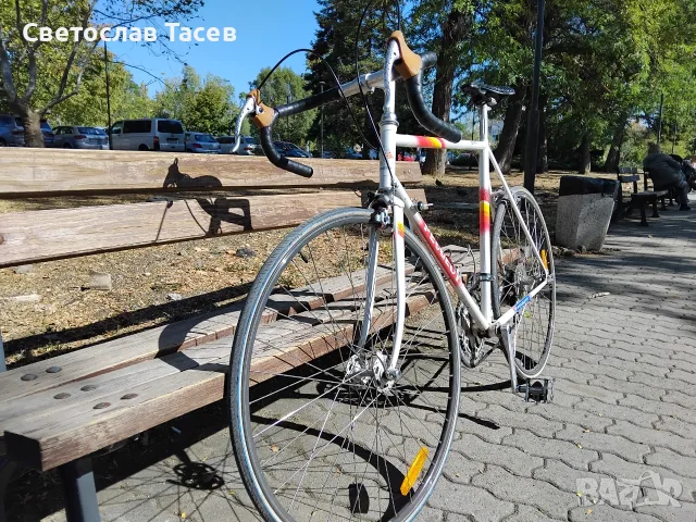 Шосейно колело Peugeot Tourmalet от 1988 година със стоманена рамка.  12 скорости (6х2).  Чисто нов , снимка 9 - Велосипеди - 56096012