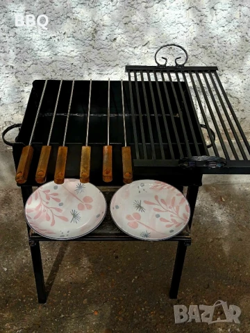 Барбекю Скара Дървени въглища Кънпинг Пещ Вграждане Професионална Ръчна изработка , снимка 2 - Барбекюта - 51118616