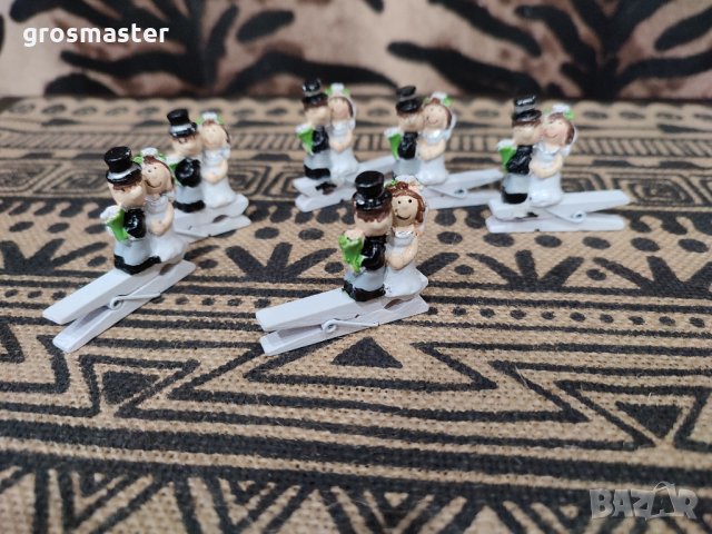 НОВО! 24бр. щипки за декорация - сватба!