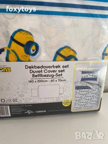 Спален комплект Minions Skate Crew 140×200см, 60х70см, снимка 4 - Спално бельо и завивки - 48464750