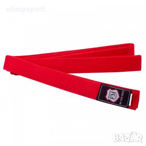 Колан за карате джудо  max 250см. Много добра устойчивост и здравина Памук Цвят червен 9лв
