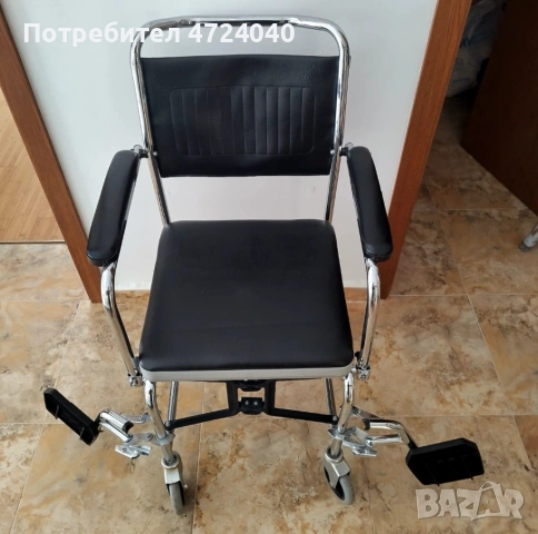 Комбиниран инвалиден тоалетен стол, снимка 3 - Инвалидни колички - 53288600