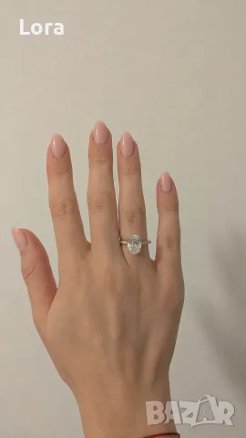 Пръстен с Диамант 3 ct Бяло Злато 14 kt и IGI Сертификат, снимка 9 - Пръстени - 55981598
