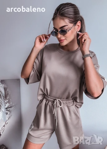 Дамски летен комплект / блуза + шорти FANGO, снимка 4 - Комплекти - 50622452