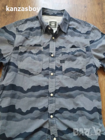 g-star a crotch yoshem work shirt s/s - страхотна мъжка риза КАТО НОВА М, снимка 3 - Ризи - 51340129