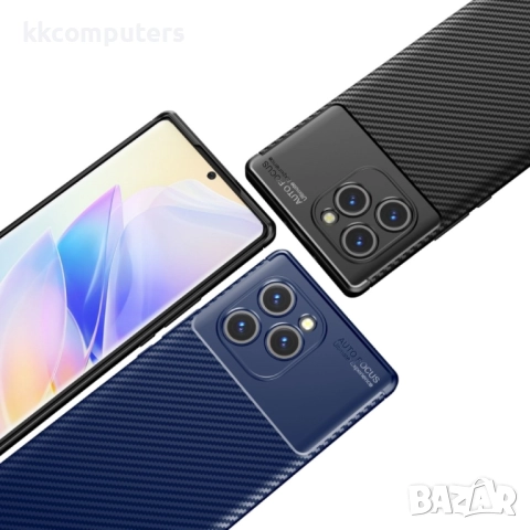 Huawei Honor 60 SE Удароустойчив Carbon Fiber Калъф и Протектор