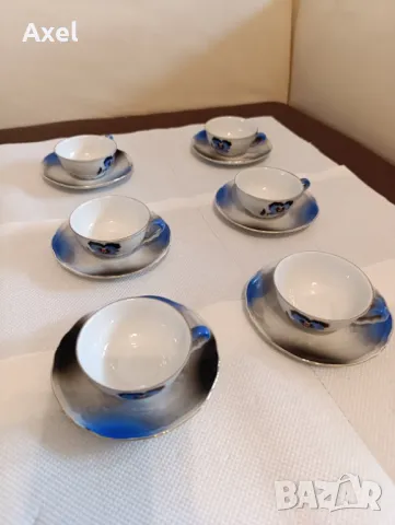 Оригинален чешки костен порцелан сервиз кафе, снимка 6 - Сервизи - 50060464