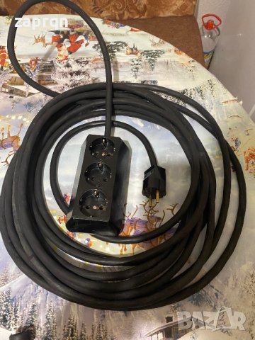 Разклонител с гумиран кабел ШКПЛ 3х2.5 Български, снимка 1 - Разклонители и удължители - 37219751