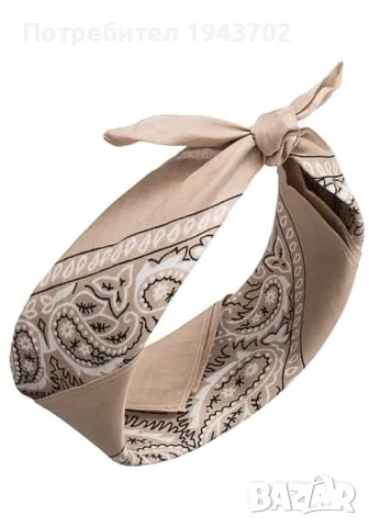 Кърпа за глава бандана Bandana в бежов цвят
