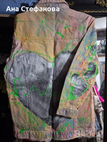 Ръчно рисувано яке Djofra, снимка 3 - Якета - 53904482