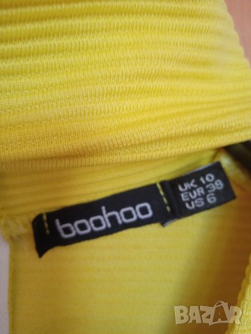 Жълта рокля Boohoo , снимка 5 - Рокли - 36963345