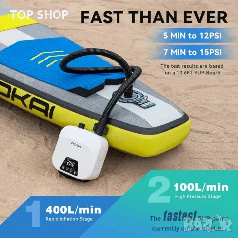 CYCPLUS 20 PSI SUP интелигентна въздушна помпа с високо налягане, снимка 2 - Гедорета - 48777082