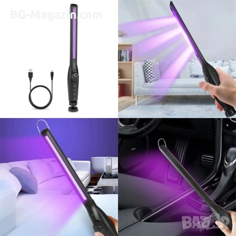 Мощна преносима UV LED лампа за стерилизация и дезинфекция за защита без химикали голям ув фенер, снимка 7 - Друга електроника - 53187126