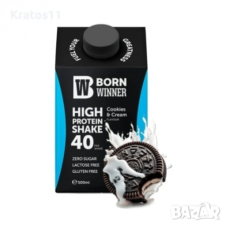 Протеинов шейк - Born Winner Protein Shake - 500 ml, снимка 3 - Хранителни добавки - 53960531