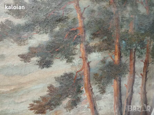 Антикварна английска картина масло на платно. Пълен оригинал без реставрация от началото на 20 ти ве, снимка 5 - Картини - 48125126