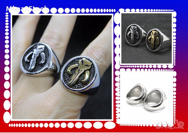 Мъжки стоманен пръстен Stainless Steel 316L Мамут, снимка 2 - Пръстени - 28959090