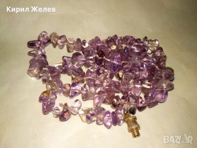 ПРЕКРАСНО СКЪПОЦЕННО КОЛИЕ от КАМЪЧЕТА АМЕТИСТ 34783, снимка 2 - Колиета, медальони, синджири - 39191281