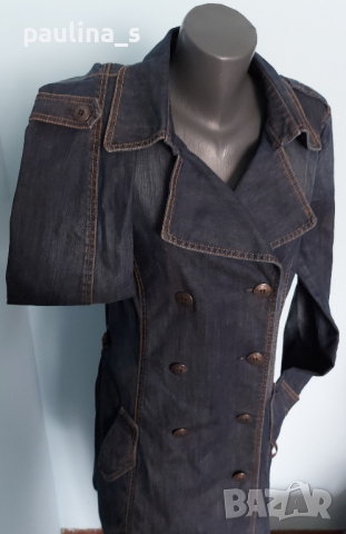 Марков дънков тренч / манто / голям размер "Esprit" , снимка 4 - Палта, манта - 44773641