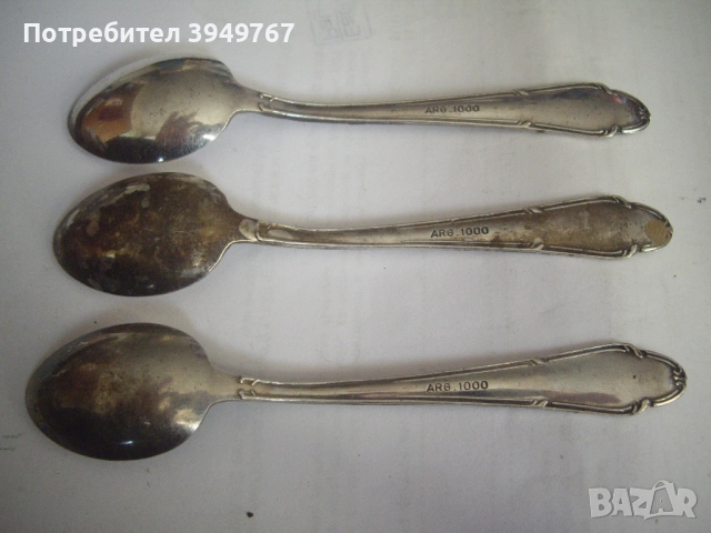 Сребърни лъжички., снимка 3 - Антикварни и старинни предмети - 52943437